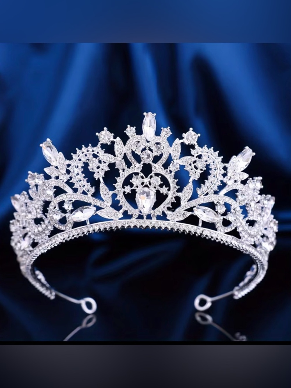 Silver Crystal Bridal Tiara - Sparkling Women's Headpiece